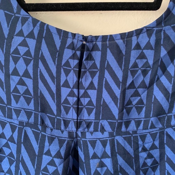 Madewell Silk Tailored Tee & Skirt Set in Geometric Stripe Size L/12 - Picture 8 of 14